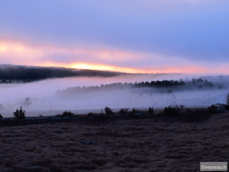 Le Causse dans la brume de l'hiver