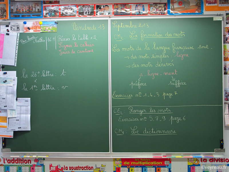 Le tableau... vert !